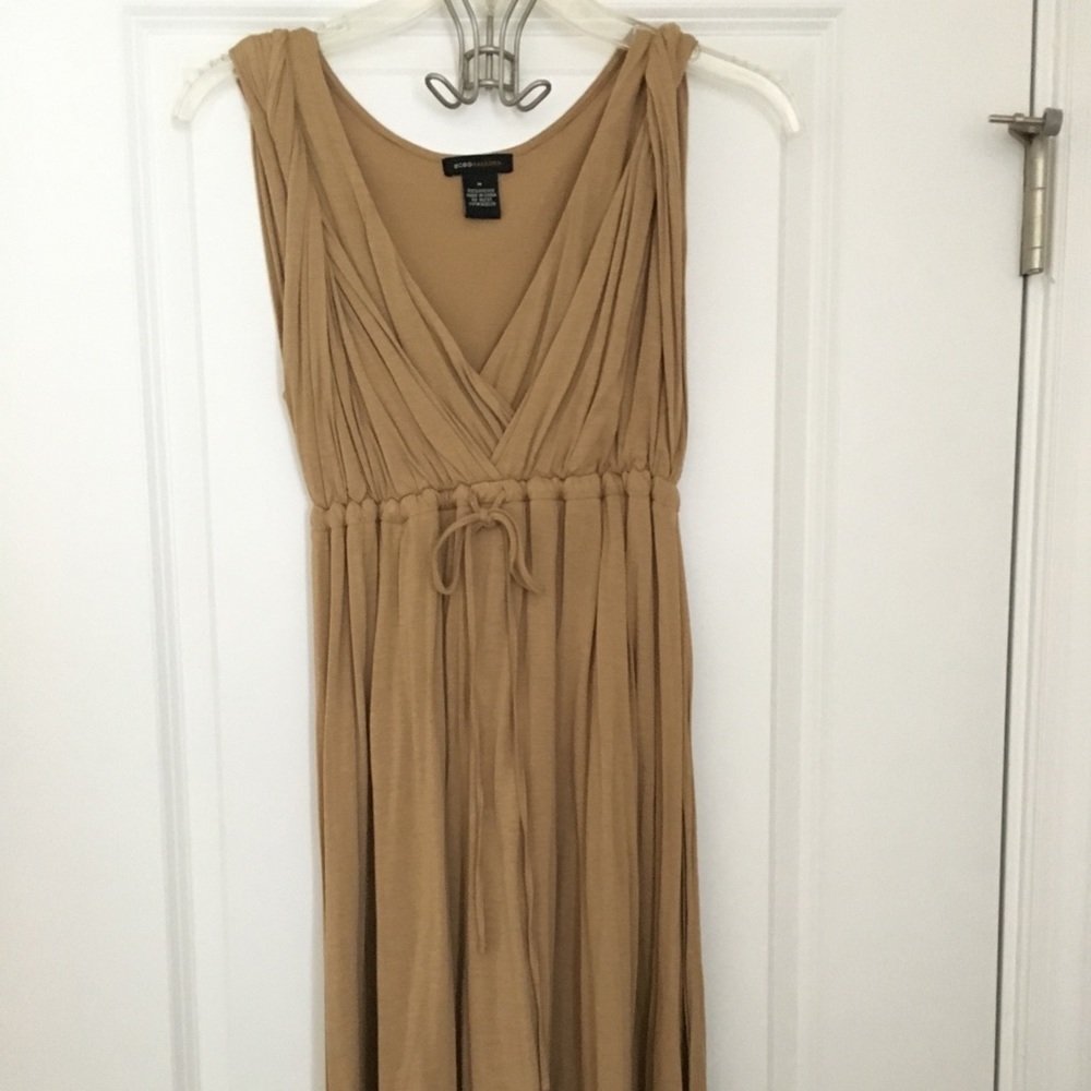 BCBG Maxazria gold cotton dress